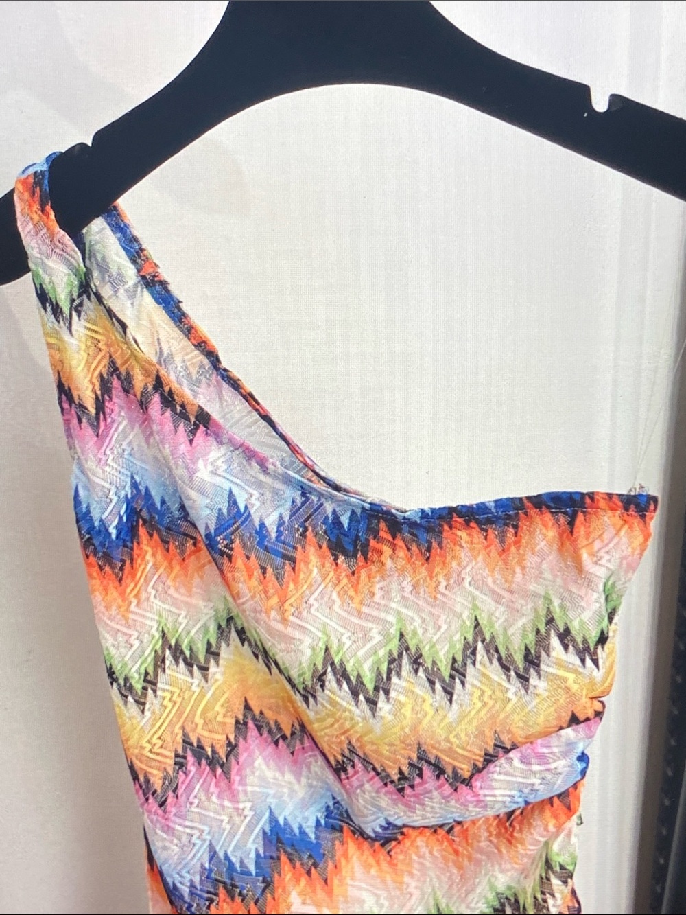 Missoni Multicolor One-Shoulder Fringe Dress - Picture 7 of 8
